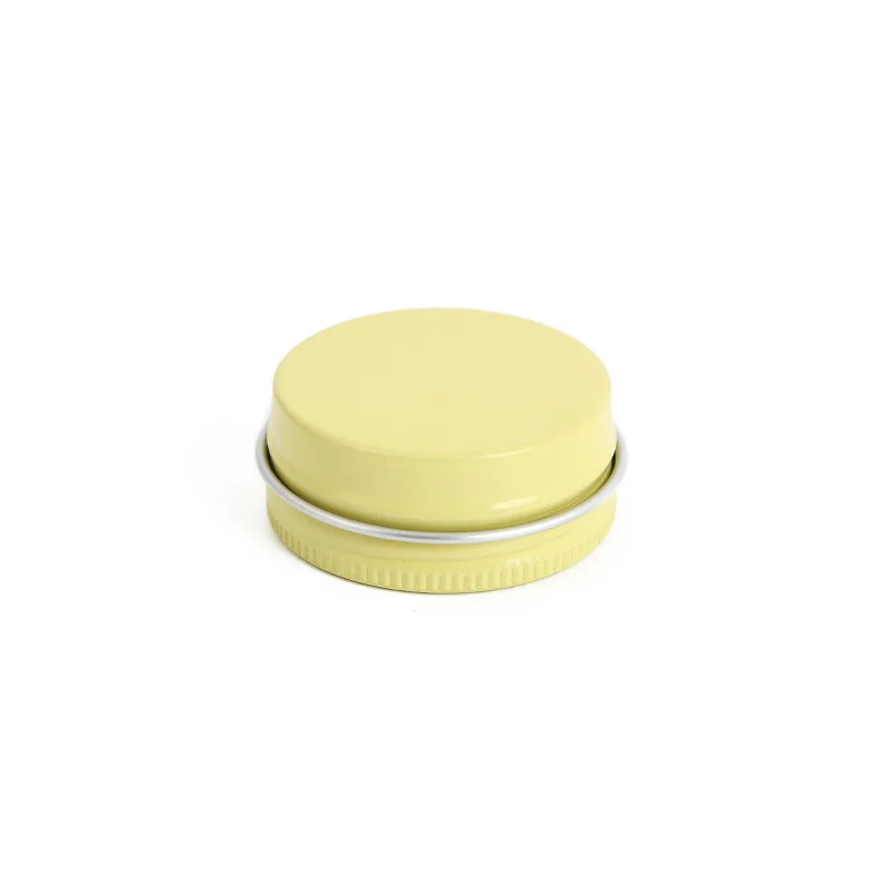 600pcs 15ml Yellow Aluminum Box Metal Tins Cans with Screw Lid DIY Candle Jars Lip Balm Oil Craem Containers Travel Sample Pot