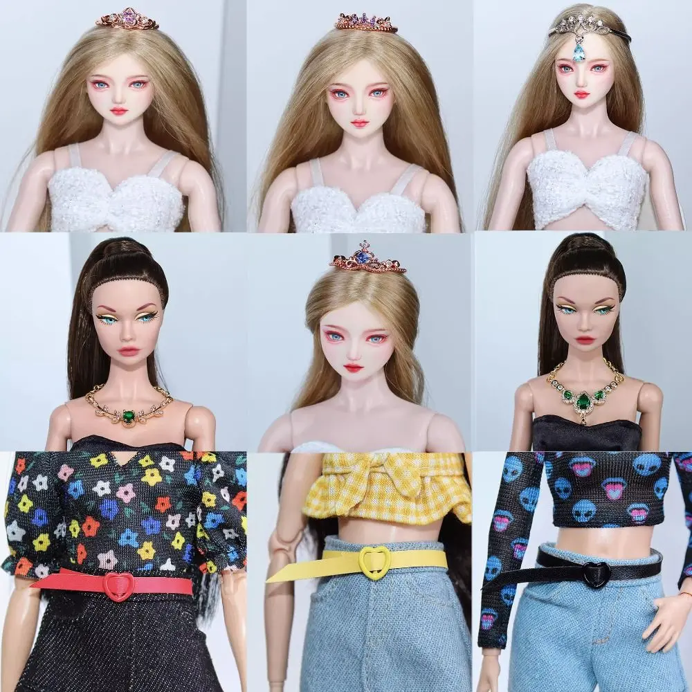 High Quality 9 Styles Doll Fashion Crowns Necklaces Crowns Party Earring 1/6 1/3 1/12 Doll