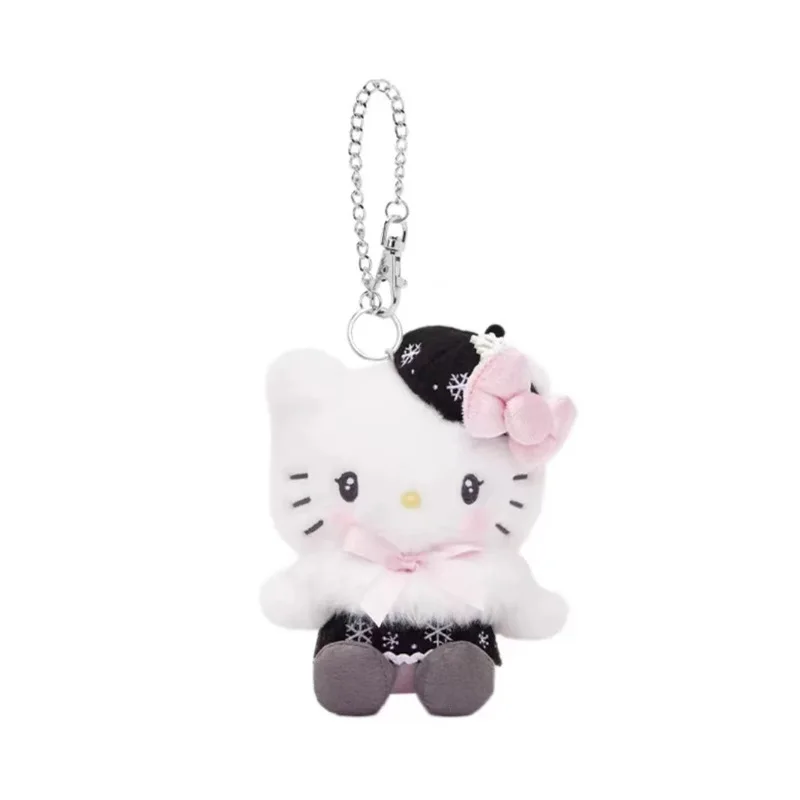 12cm Uroczy Kreskówkowy Beret Sanrio Seria Kuromi My Melody Cinnamoroll Hello Kitty Pochacco Pluszowa Lalka Brelok Zawieszka do Torby Zabawka Prezent
