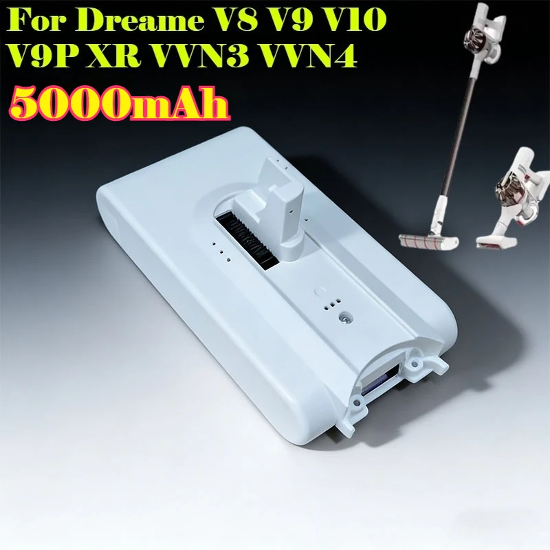 (Origin) 5000mAh Li Ion Battery Handheld Cordless Vacuum Cleaner Parts Replacement Battery for Dreame V8 V10Pro V9P XR VVN3 VVN5