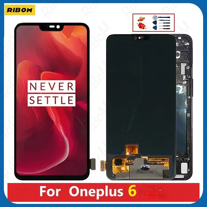 New AMOLED For Oneplus 6 OLED Display Touch Screen Digitizer For OnePlus 6 OLED A6000 A6003 Display Assembly