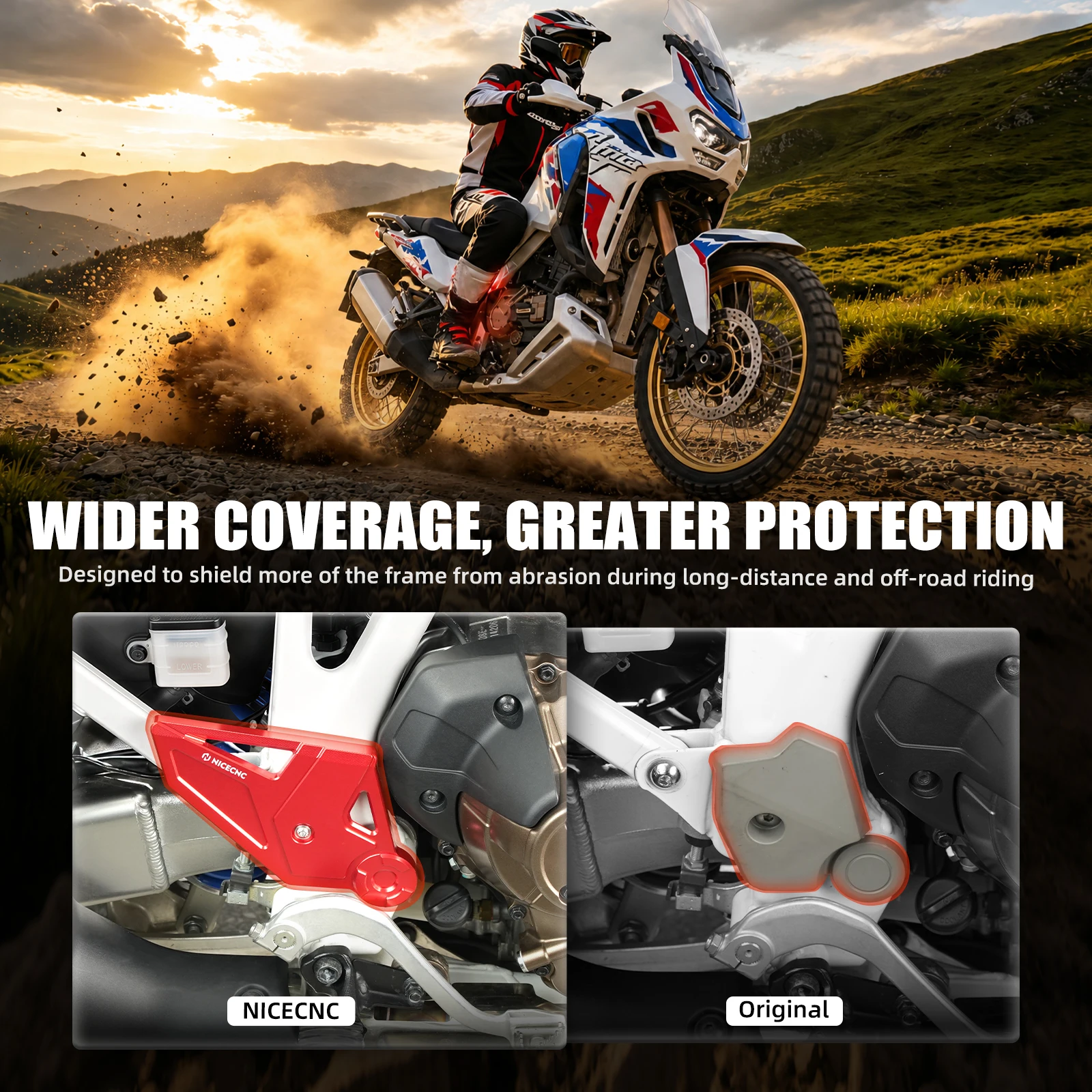 Motorrad-Rahmenschutz, Vorderer Kettenradschutz für Honda CRF1100L Africa Twin CRF1100L /Adventure Sports 2020-2025 2024 2023 – Detail 26