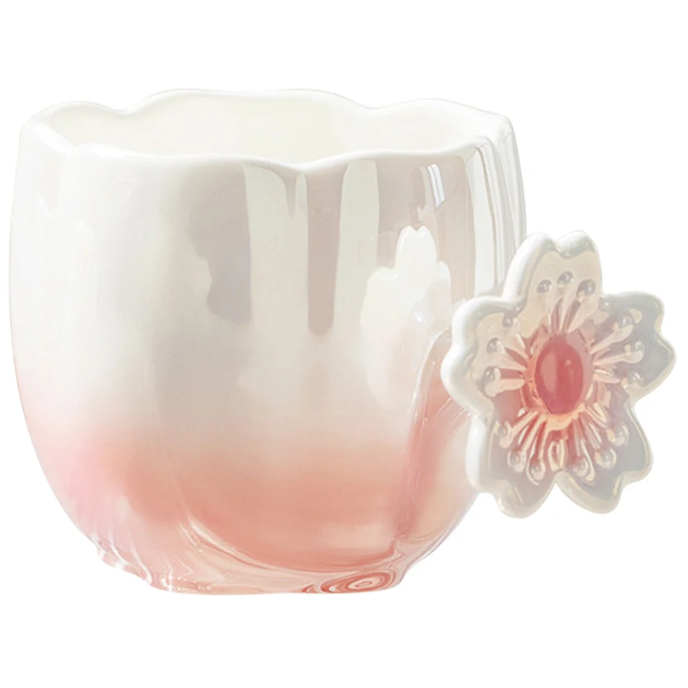 

Ceramic Coffee Mug with Delicate Pattern Heat Resistant Breakfast Cup for Home Office Cafe Decorative Desktop Drinkware