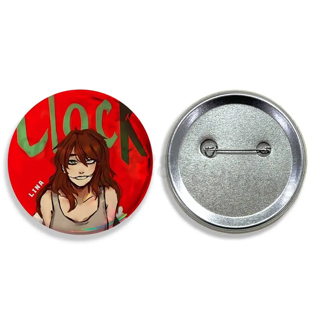 C-Creepypasta Clockwork 25mm 75mm 44mm 58mm 32m Coin Badges Personalized Handmade Round Brooches Pins Accessory
