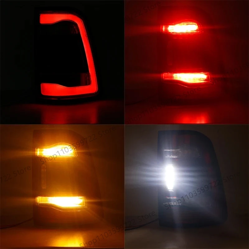 For Dodge RAMS 2019 2020 2021 2022 RAM13-22 1500 2500 Pickup Taillights Brake Lights Rear Fog Lights Turn Signals Warning Lights