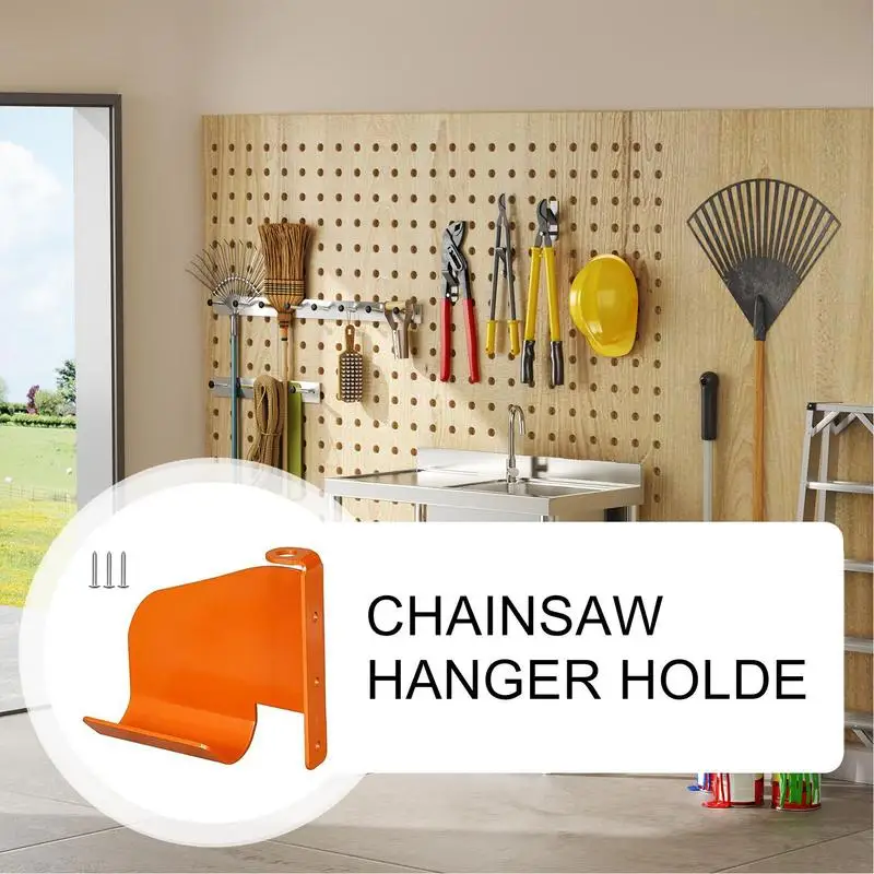 

Chainsaw Hangers Wall Mount Chainsaw Holder for Garage Stainless Steel Industrial Storage Utility Solution for Garage Garden