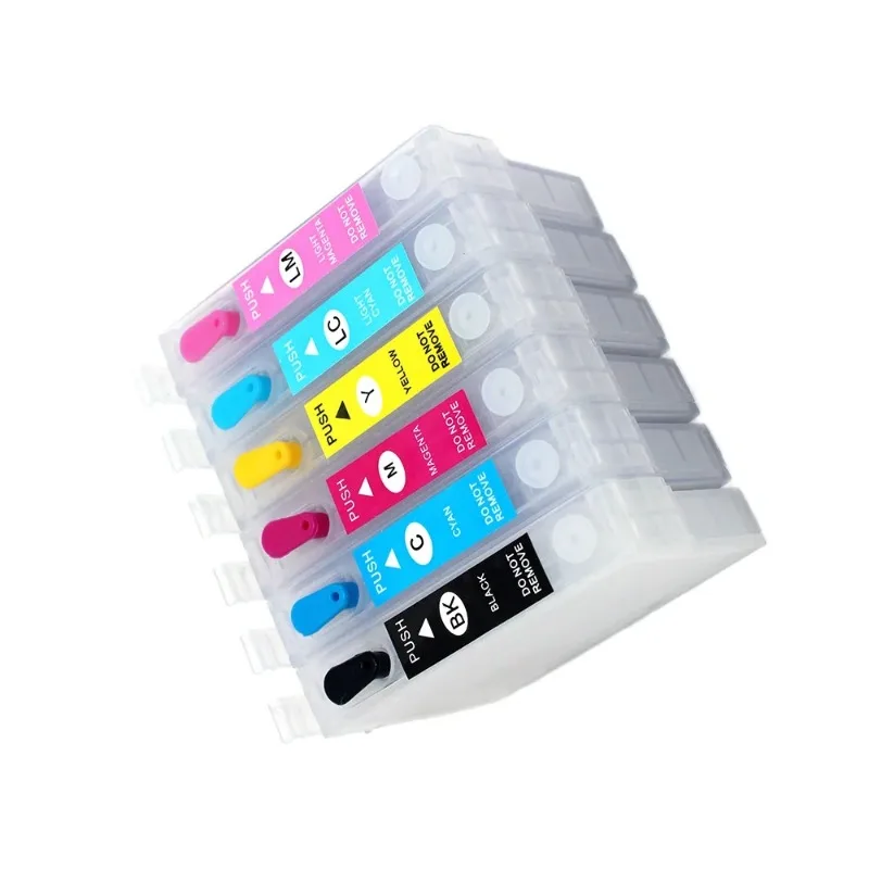 077 078 79 81 82 81N 82N 85 Refill Ink Cartridge No Chip for Epson Stylus Photo 1390 1410 1400 1430 R390 R290 PX700W PX800 1500w