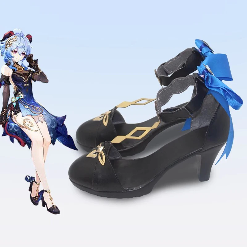Genshin Impact Ganyu Cosplay bottes bande dessinée Anime Halloween fête jeu Cosplay chaussures pour hommes femmes accessoire