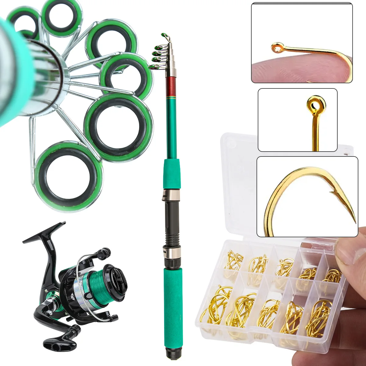 Luya Caña Ultraligera Portátil – Kit Completo Pesca Marítima - imagen 5