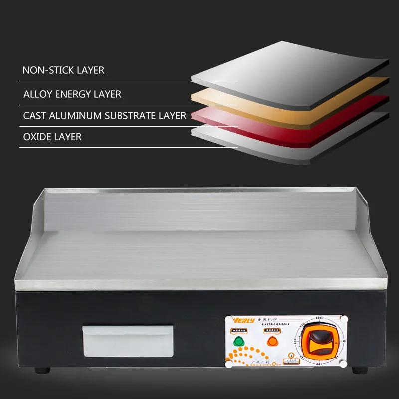 상업용 테판야키 그릴 전기 스테인리스 대형 평판 핫플레이트 스킬렛 레스토랑 주방용
