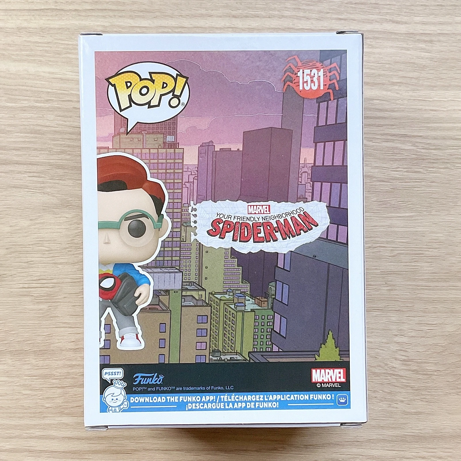 Funko Pop Homem-Aranha Peter Parker # 1531 figuras de ação marvel 4.2 polegadas figura de vinil colecionável edição limitada modelo brinquedo presente