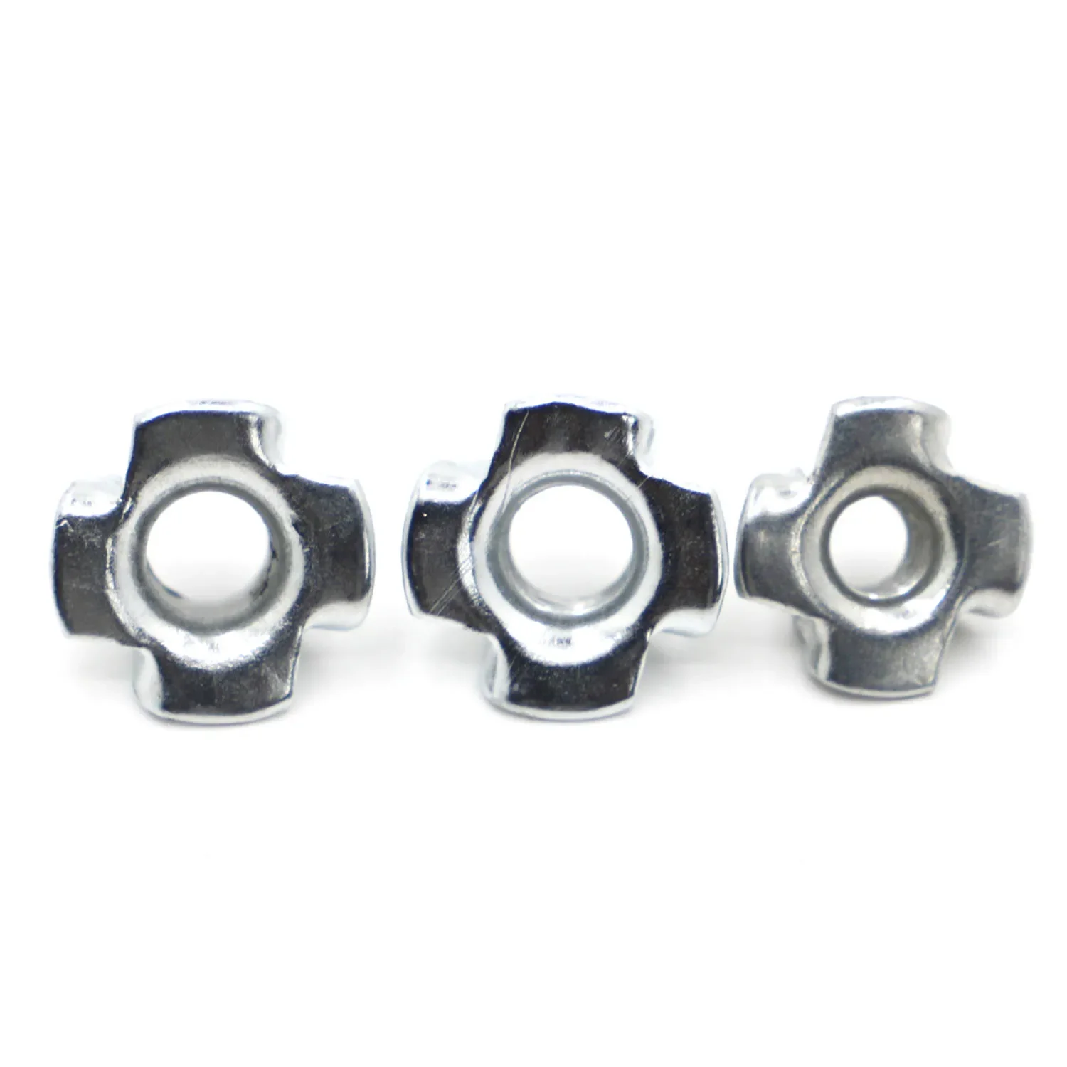 20pcs M3 M4 M5 M6 M8 M10 Zinc Plated Four Claws Nut Speaker T-nut Blind Pronged Insert Tee Nut Furniture Hardware