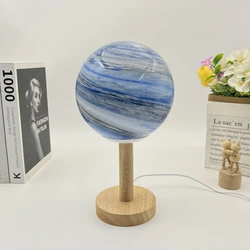 Planet lampada da tavolo camera da letto studio sul comodino lettura luce notturna a Led decorazioni per la casa atmosfera lampada da scrivania macchiata ornamenti regalo di natale