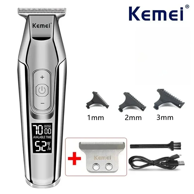 

Kemei Hair Clippers KM-5027 Beard Trimmer for Men Adjustable Speed LED Digital Hair Clipper Carving Clippers Electric Razorkemei