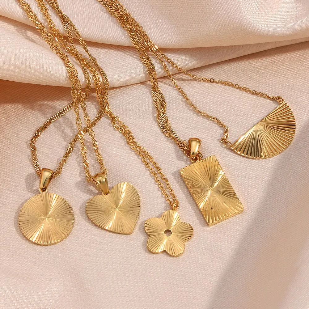 Women's 18K Gold Plated Waterproof Necklace Earring Set