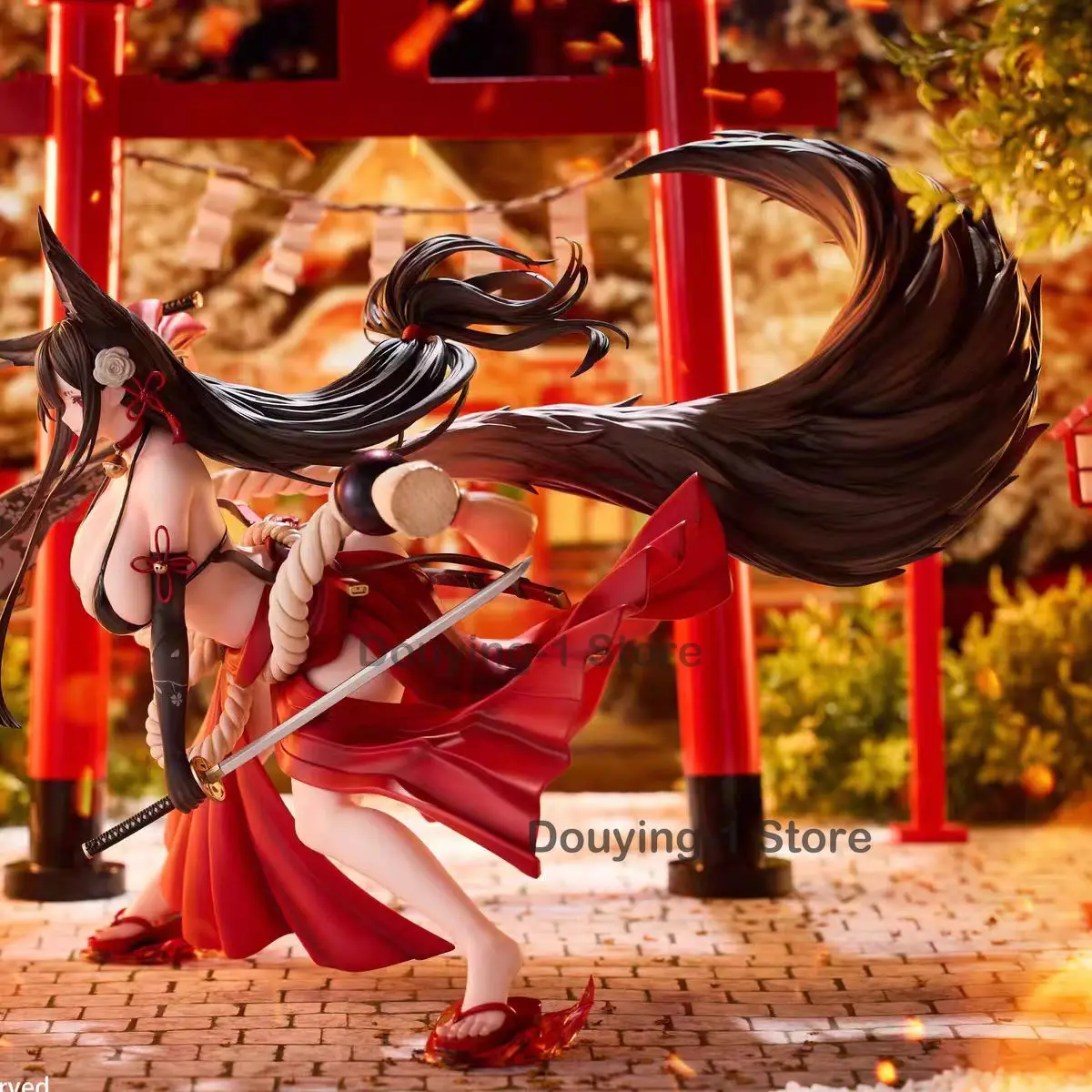 In Stock Hobby Sakura Lost Order 1/7 Geisha Fox Girl Cherry Blossom Brand New Genuine Desktop Ornaments Action Figure Model
