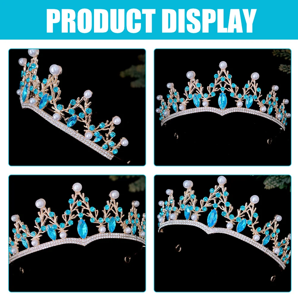 عقال للعروس حفل زفاف عيد ميلاد عيد ميلاد تاج الزفاف العروس تاج المرأة تاج الزفاف اكسسوارات الشعر #4