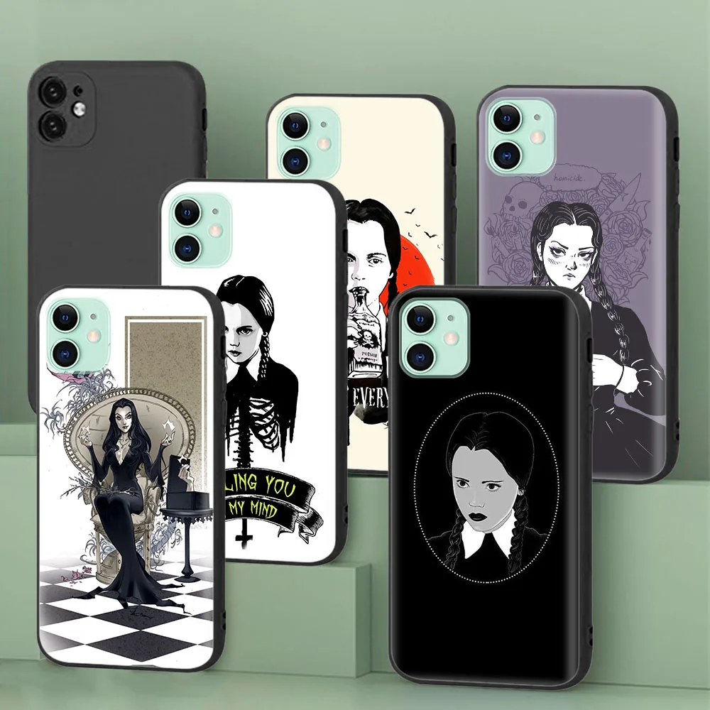 Black Protective Case for Samsung Galaxy S22 Ultra S23 Quantum 2 Lite 10 Note 20 Plus Wednesday Pennywise The Clown