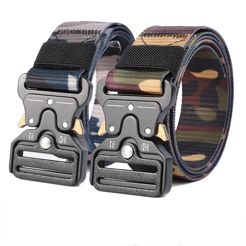 

Men's Belt Outdoor Hunting Function Tactical Belt Combat Survival Marine Corps Women Canvas Nylon Army Camouflage Sport Belts
