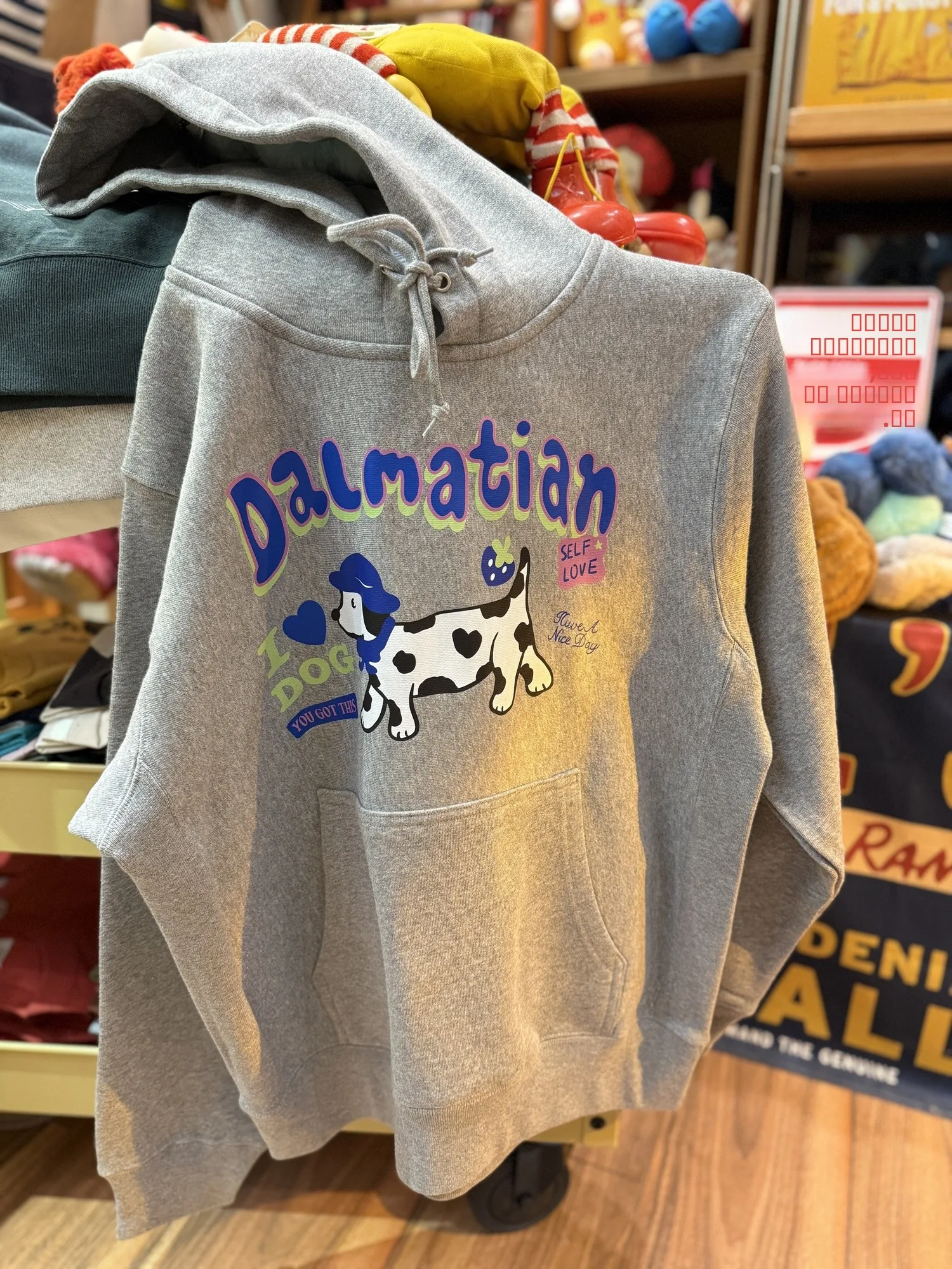 Retro vintage Fce gevoerde sweatshirt met capuchon, schattige stippen, hondenparen, bijpassende rechte snit, lange mouwen, katoen, polyester