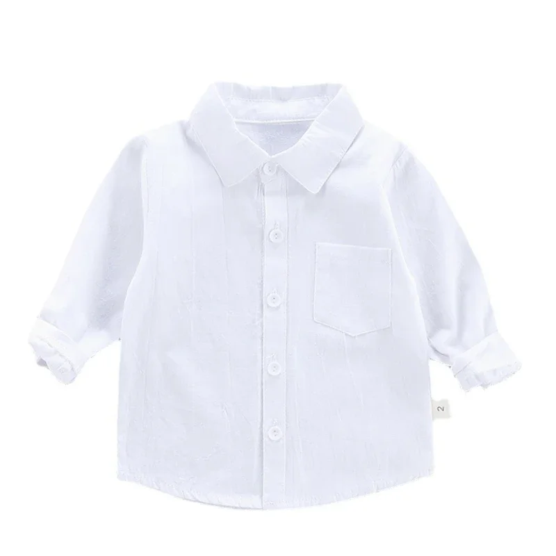 New Spring Autumn Baby Clothes Children Long Sleeved Boys Shirt Kids Clothing Infant Solid Casual Costume Toddler Sportswear