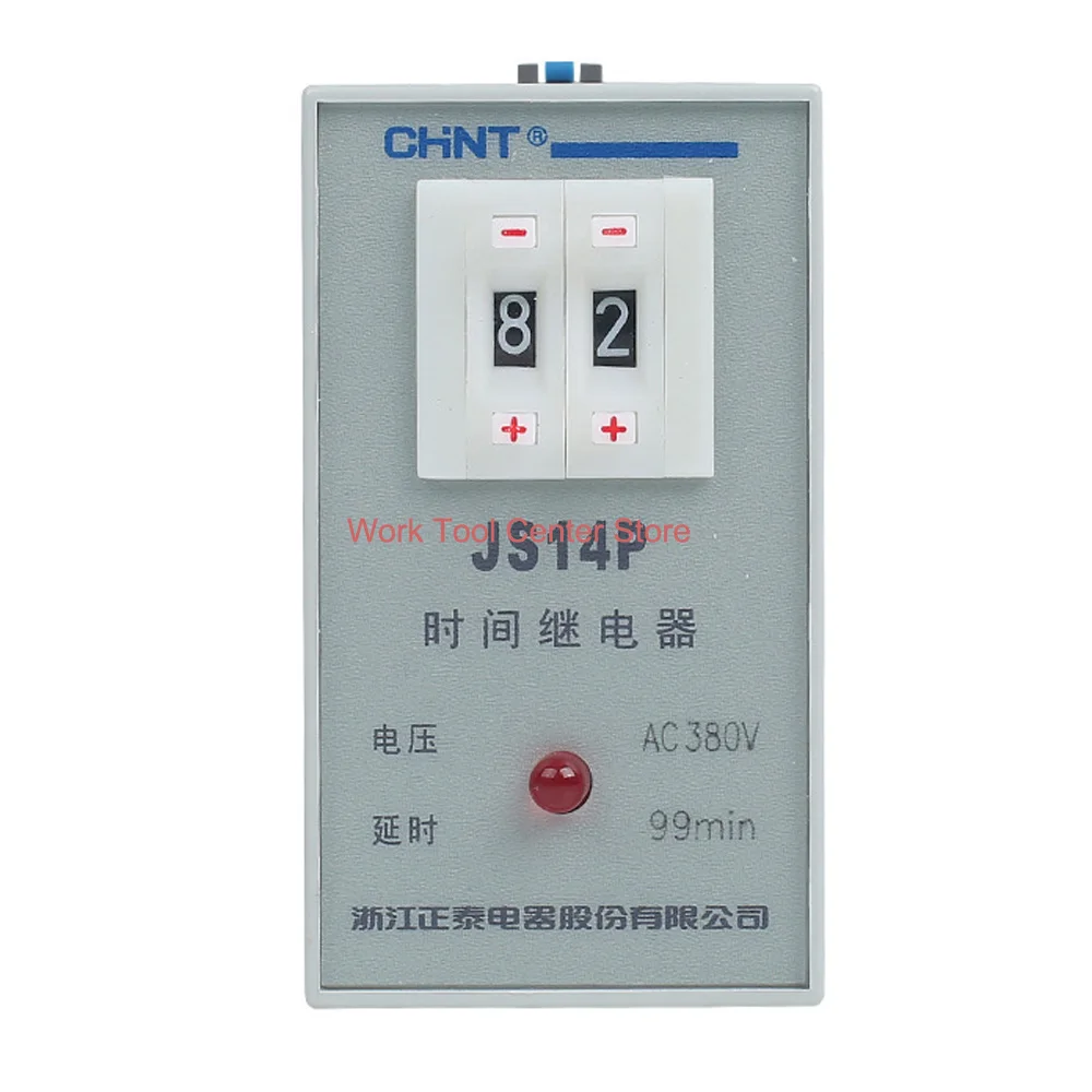 Original Digital Time Relay JS14P 9.9s 99s 99.9s AC/DC24V～48V 999min 380V 99h 220V Timer Switch Power Delay Module PLC Safety