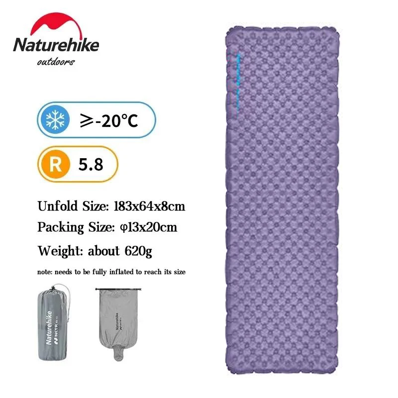 Naturehike インフレータブルマット超軽量 5.8 高 R 値暖かい
