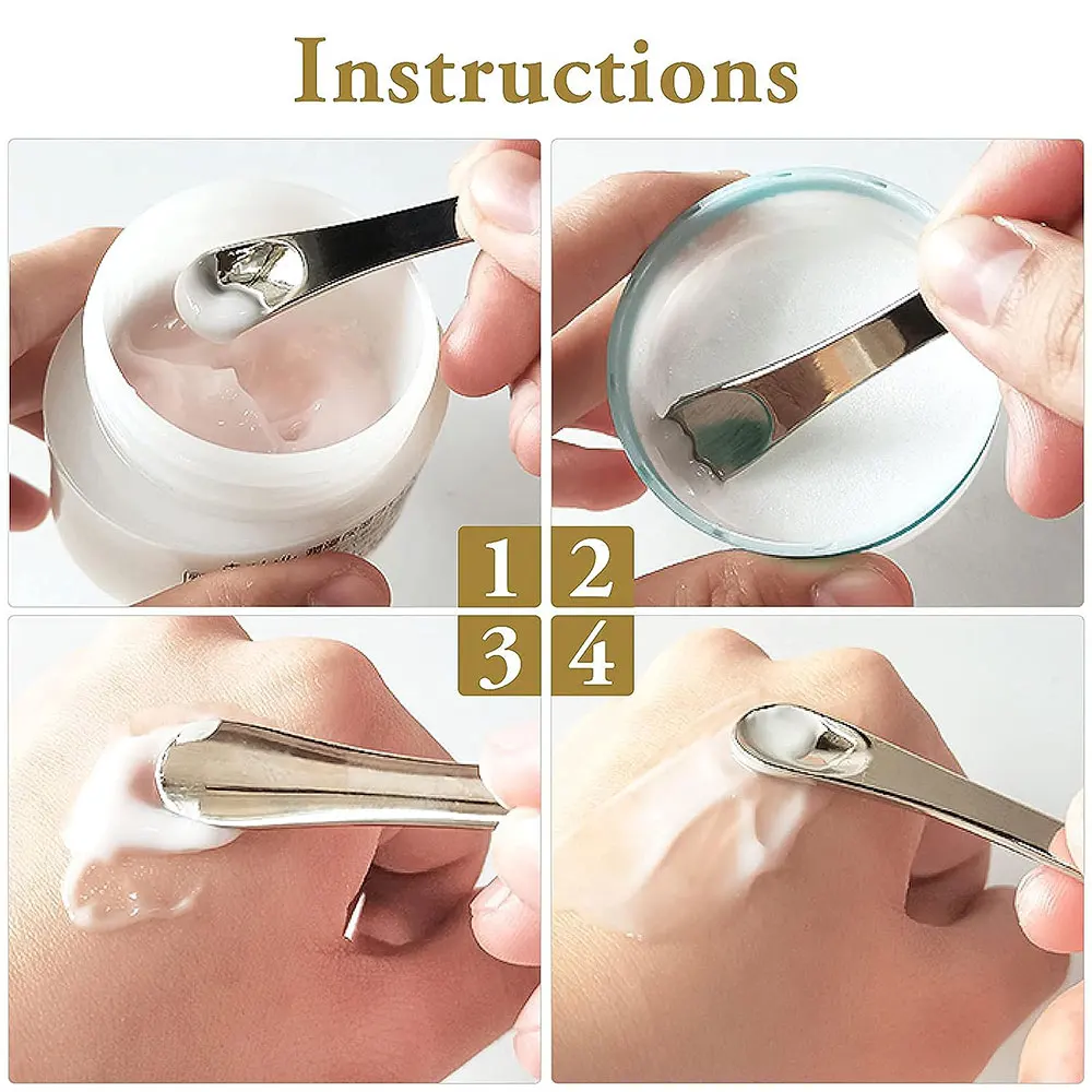 1 PCS Massage Stick Mini Spoon Eye Cream Massage Sticks Facial Reusable Scoop Makeup Spatula for Face Cream Cleansing Appliances