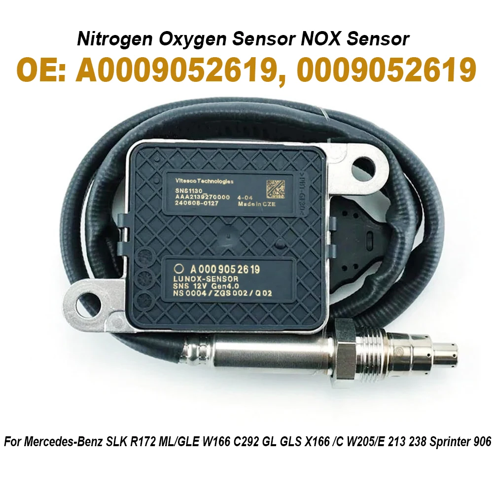 

A0009052619 0009052619 Nitrogen Oxygen NOx Sensor 12V For Mercedeces Benz SLK R172 ML/GLE W166 C292 GL GLS X166 /C W205/E 213