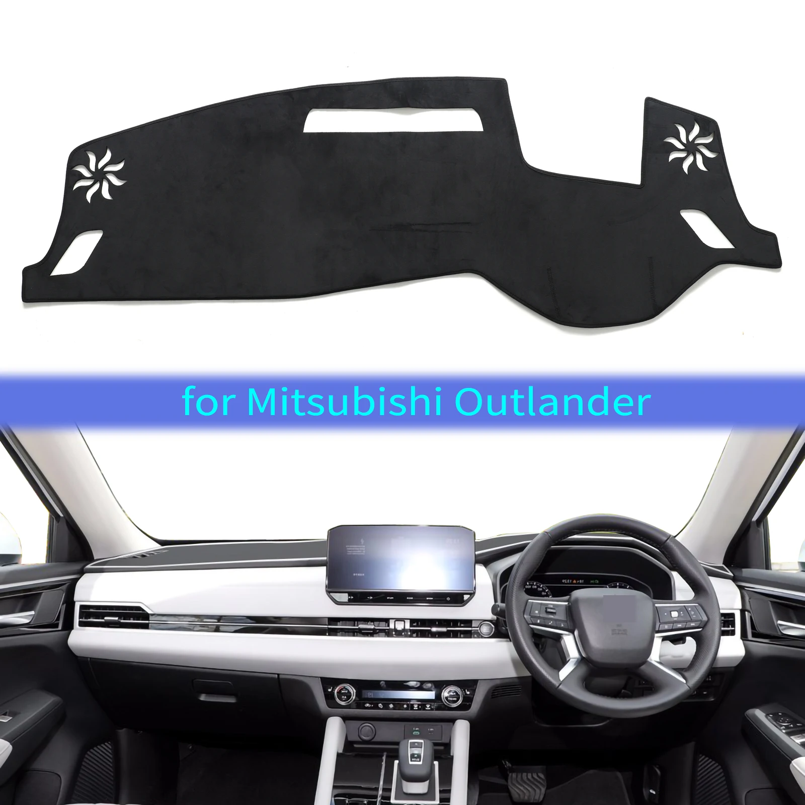 

for Mitsubishi Outlander 2022 2023 2024 PHEV Car Dashboard Mat Accessories Sunshade Protective Carpet Dash Mat Dashmat