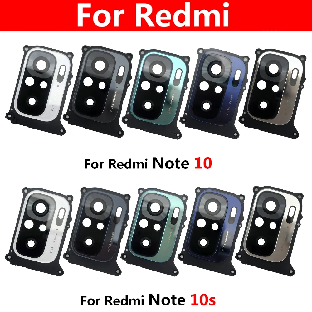 Imagem -02 - Lente de Vidro para Nota Redmi 10s 10 Pro 10 50 Pcs Novo Tampa Traseira Suporte da Moldura Adesivo