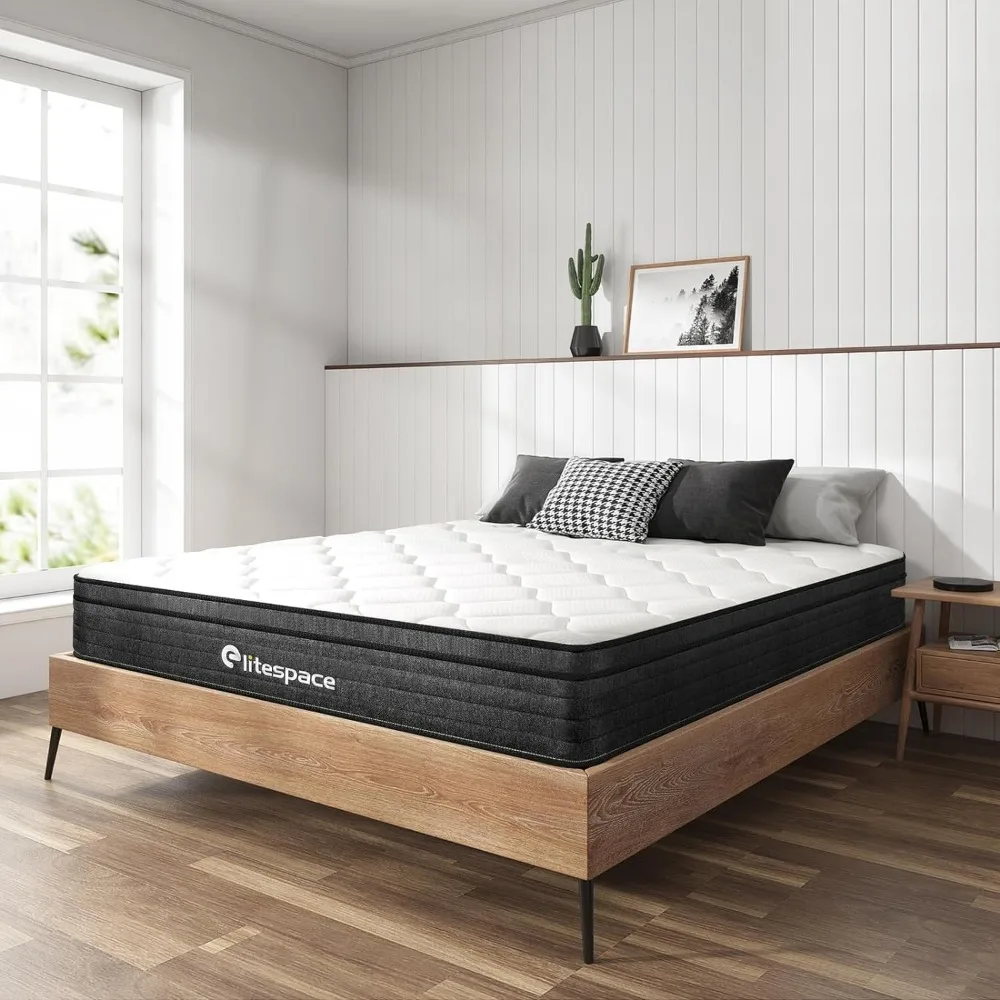 Matelas Hybride à Ressorts en Mousse à Mémoire de Forme, de 10 Pouces, Adapté à Toutes les Montures de Lit