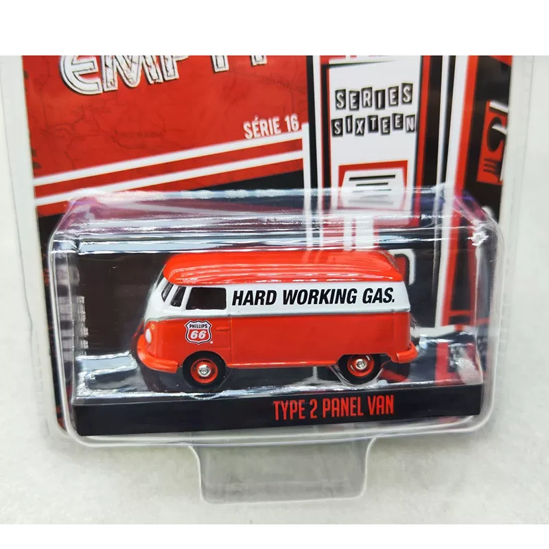 GreenLight Diecast 1:64 Scale T2 HARD WORKING GAS - Phillips 66 41160-F Alloy Van Model Static Display Collectible Toy Gift