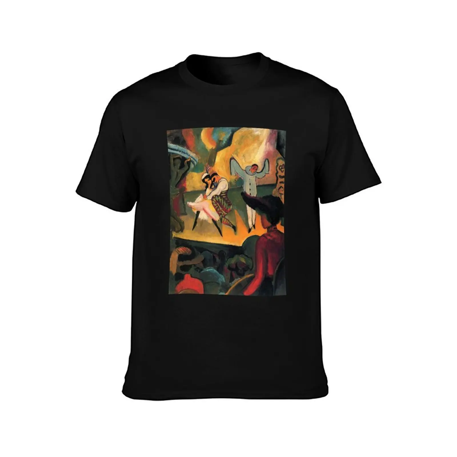 Vintage August Macke Ballet 1912 T-Shirt Casual Soft Cotton Short Sleeve Tee