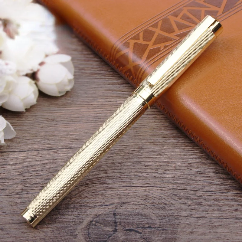 Luxury Gold Metal Fountain Pen Office School Stationary Nibs for Fountain Pens business hotel Gift