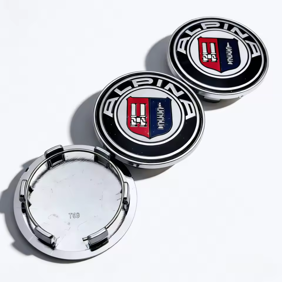 4x 69mm Alpina Nabendeckel Radkappen Nabenabdeckung – Bild 3