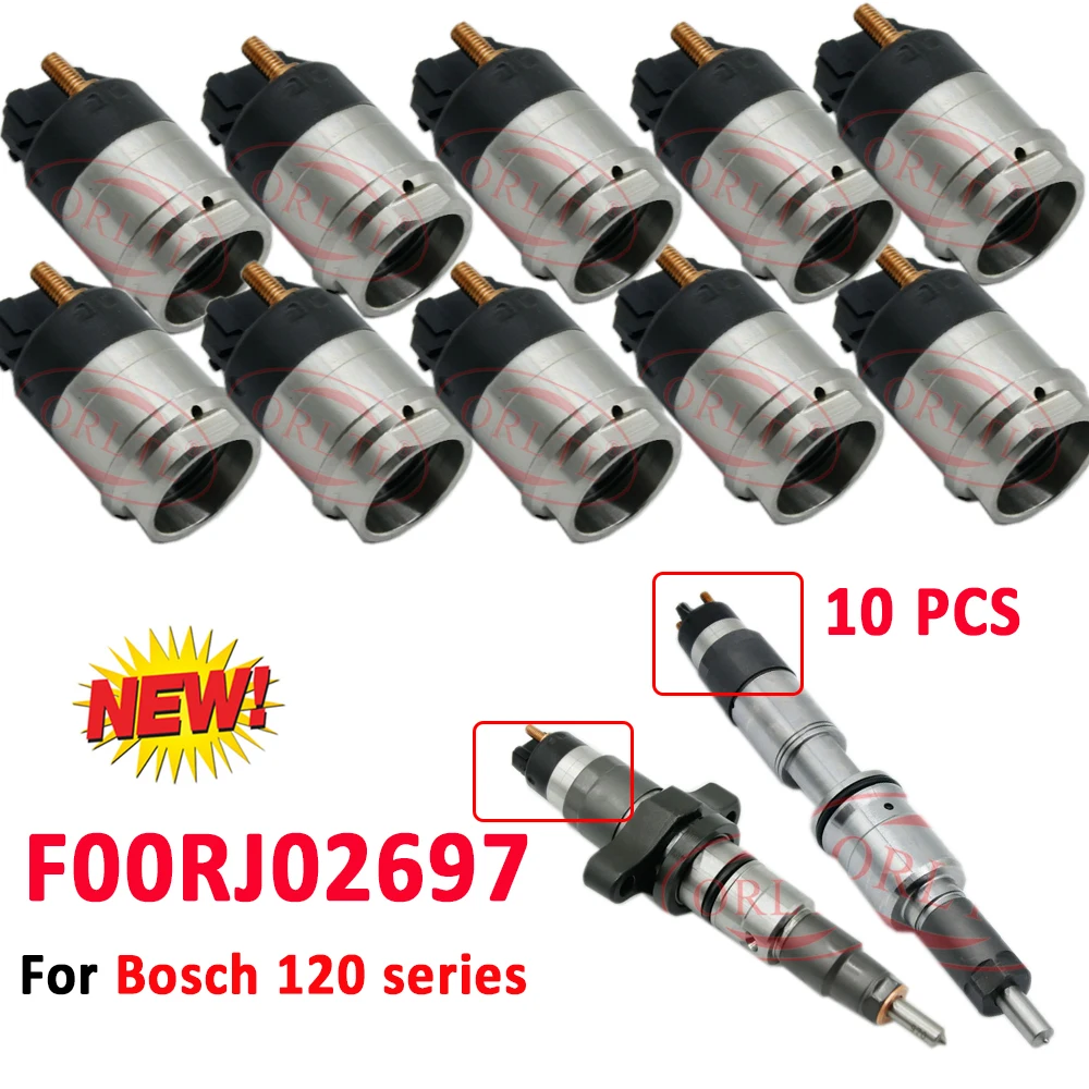 10 Piece Diesel Injector Solenoid Valve F00R J02 697 F00RJ02697 for Bosch 0445120008 0445120009 0445120010 0445120003 0445120004