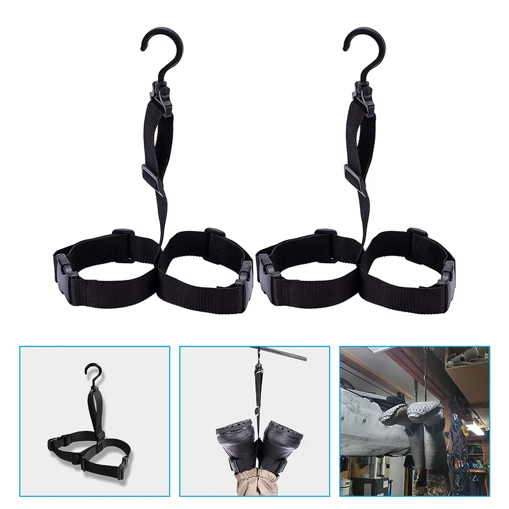 

2 Sets Shoe Rack Fishing Boot Drying Strap Wader Hanger Adjustable Clothes Hangers Tape Hanging