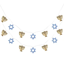 Hanukkah String Lights Chanukah Decorations Indoor Fairy Powered Ornament LED