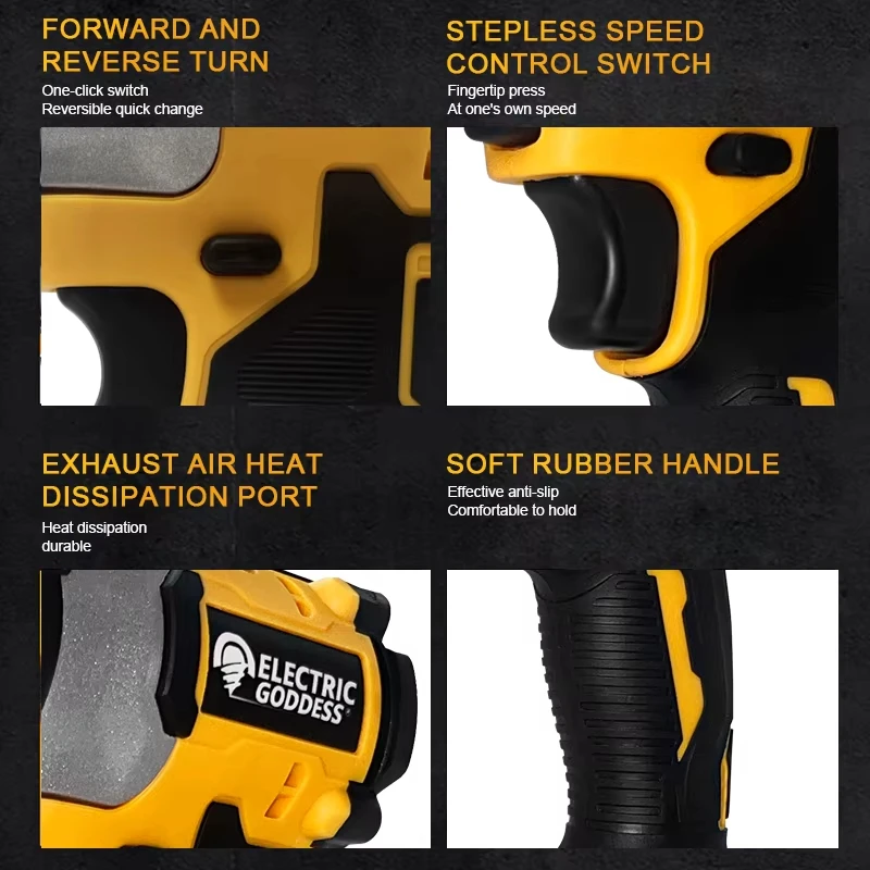 DEWALT DCF850 Impact Driver Electric Driver 20V Lithium Battery Brushless battery screwdrivers High Torque tools