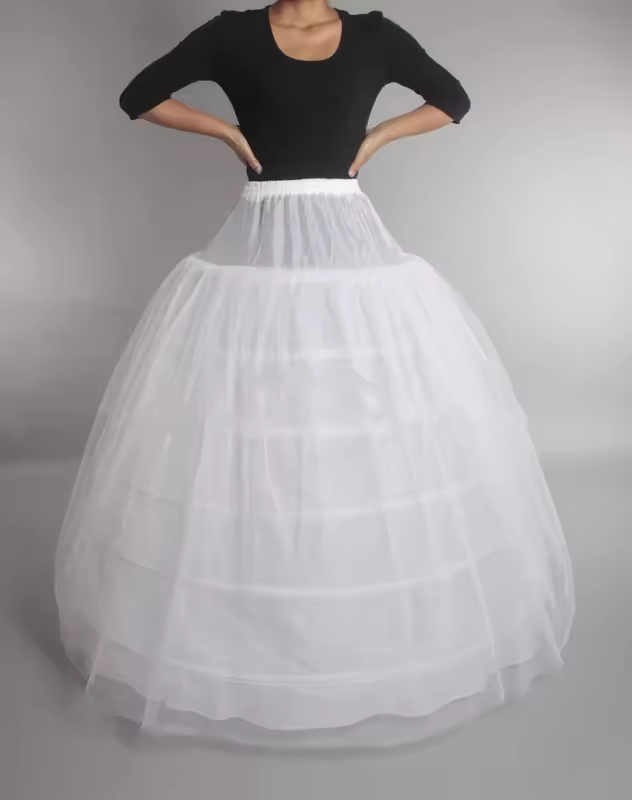 6 Hoops Wedding Petticoat Crinoline Slip Bridal Underskirt Puffy High Quality In Stock Customized - Image 3