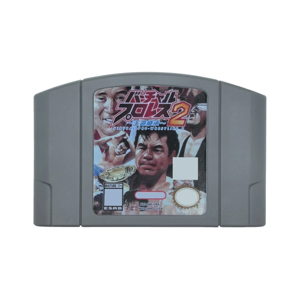 

N64 Game Cartridge Console US Version -Virtual Pro Wrestling 2