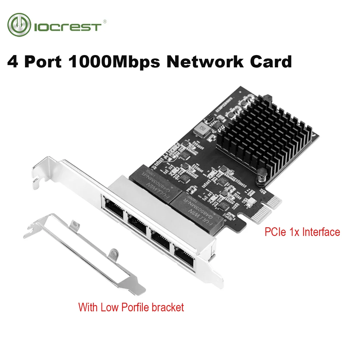 2,5G/1G 4-портовый PCIe RJ45 Lan 10/100/1000/2500 Мбит/с Чип Realtek Четырехсерверная сетевая карта 2,5 Gigabit Ethernet Проводная игровая сетевая карта