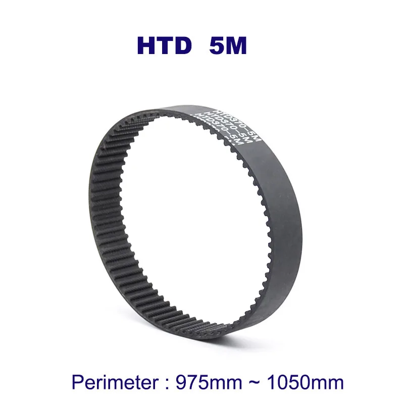 HTD 5M Timing Synchronous Belt Width 20 25mm Pitch 5mm Rubber Perimeter 975 980 985 990 1000 1015 1020 1025 1035 1040 1050mm