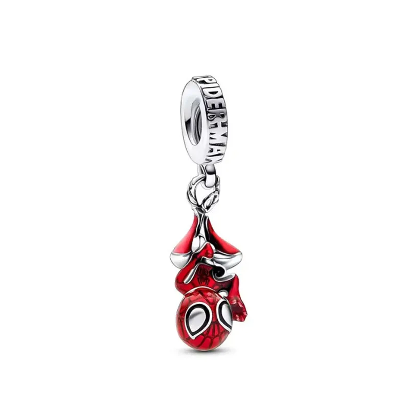 Disney 2024 New Fashion Creative Spider-Man Beads Fits Pandora Original Bracelet Accessories Premium Fine Charms Jewellery Gifts