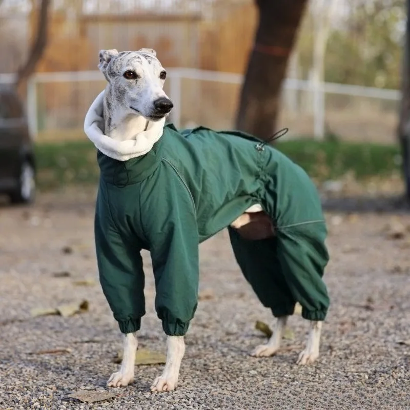 Autumn Winter Whippet Clothes Dog Thickened Cotton Jacket Greyhound Coats Windproof Dogs Clothing Pets Clothes Large Medium