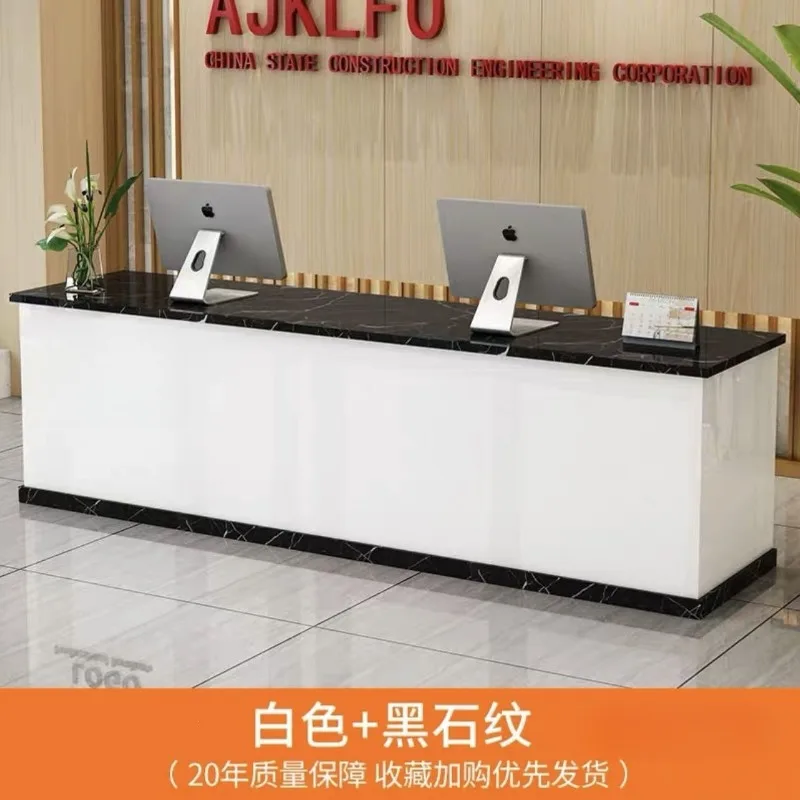 High-end Barber Reception Desks Shop Room Convenience Reception Desks Fruit Beauty Office Furniture Banco Reception ZY40JDT