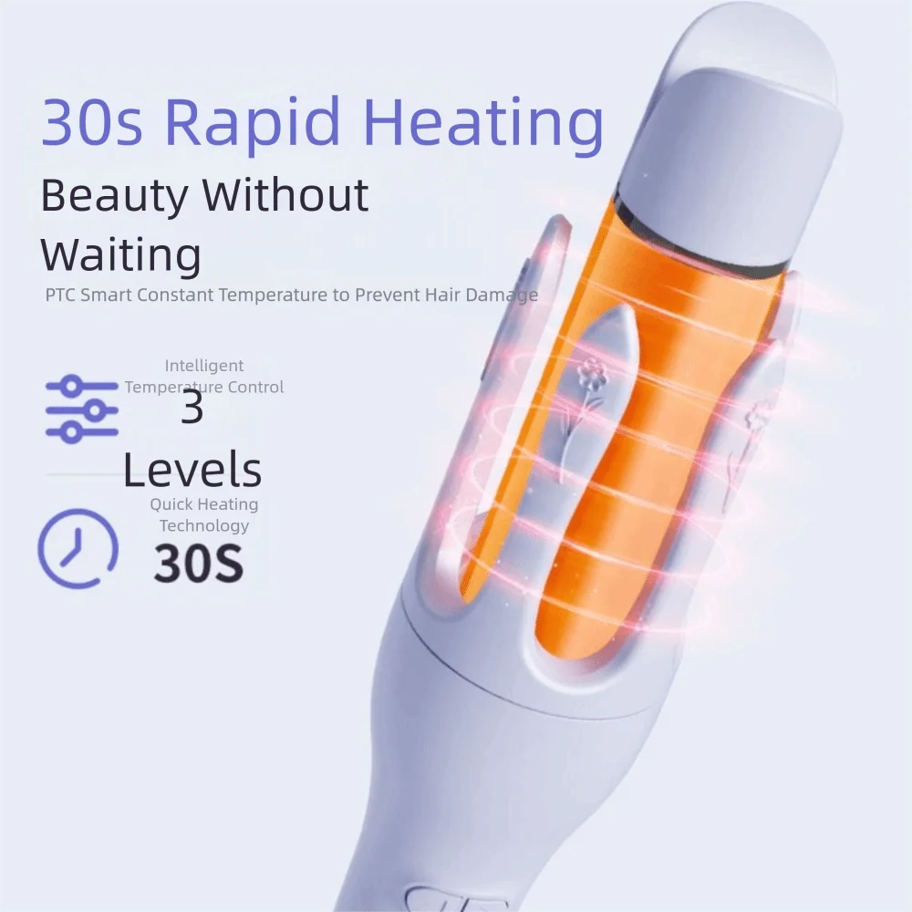 Portable Design 2-in-1 Waver Hair Curling Iron Anti-Tangle Technology Straightening And Curling Automatic Rotating Hair Curler