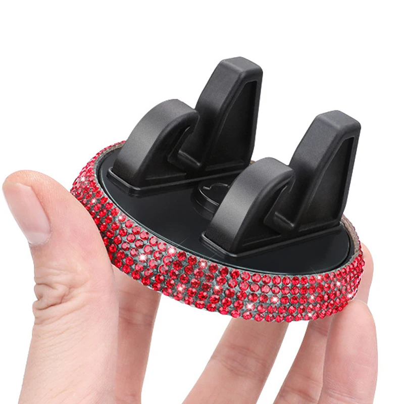 Soporte de teléfono de lujo para coche, accesorios universales para Interior de coche, soporte giratorio para navegador de coche con diamantes de imitación para mujer