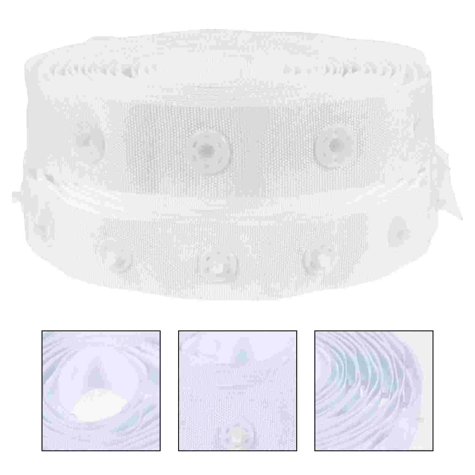 White Duct Tape Buckle Belt Sewing Snap Ribbon Button Baby Substitute for Zipper Fasteners